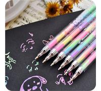 TEMU 6 bolígrafos de con rotulador de tinta multicolor de 0.8 mm, resaltadores para dibujar en papel negro en