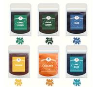 TEMU 6 Colores/Set 10G Polvo para Teñir con Técnicas Tie Dye en Tela, Reutilizados para Ropa , Cambio de Color para Teñir Ropa de Nylon