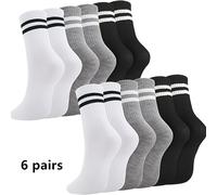 TEMU 6 de Calcetines de Mujer Deportivos Gimnasio Ocio Calcetines Cortos Transpirables Calcetines de Tobillera Multipack para Mujer