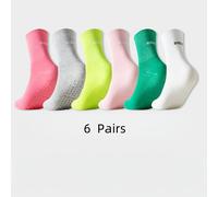 TEMU 6 de Calcetines de Yoga Profesionales Antideslizantes de Silicona para Mujer y Calcetines de Tiburón, Calcetines para Pilates
