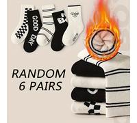 TEMU 6 de Calcetines Térmicos de Invierno con de Felpa , Adecuados para Niños, Botines Lavables a Máquina