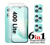 TEMU 6 en 1 Vidrio Templado para The 400 Lite, una Película para el Lente de la Cámara