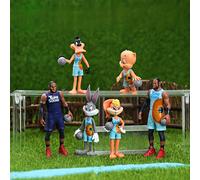 TEMU 6 figuras Bros. Looney Rabbit Bugs Bunny, réplica clásica de personajes icónicos del cine, regalo para Halloween y Navidad, figura coleccionable para fans del deporte