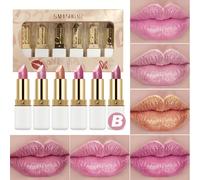 TEMU 6 labiales SAM SUGAR Shimmer - Resistente , de larga duración con un , fórmula no pegajosa, fácil de aplicar, ideal para crear un look radiante, producto hidratante para el cuidado de