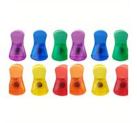 TEMU 6-Pack/12-Pack Pinzas magnéticas para bolsas de patatas fritas, imanes de nevera a prueba de humedad para la conservación de alimentos, pinzas de para aperitivos de cocina