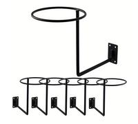 TEMU 6 Paquetes de Soporte para Pared para y Sombrero - Soporte para Cascos de Motocicleta, Colgadores Negros para Gorras, Porta Pelotas, Exhibidor de Pelucas