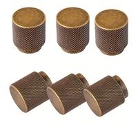 TEMU 6 Paquetes de Tiradores de Cajón de Latón Estilo Vintage - Tiradores de Cajón de Vintage, Tiradores de Barra de Latón Retro de Aluminio Sólido para Armario, , Cómoda y Alacena