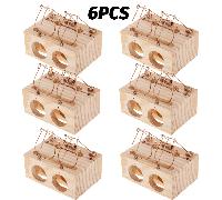 TEMU 6 para ratones - para ratones pequeña de madera, entrada, reutilizable, duradera, muy , rápida, y . Fácil de instalar en tu hogar, granja o jardín. (9x3.8x6cm)
