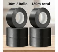 TEMU 6 pcs Cinta adhesiva Americana de Tela multiusos para Reparaciones, Fijación, Embalaje y - Uso en Interiores y Exteriores - 30 m x 48 mm