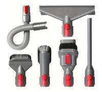 TEMU 6 piezas, accesorios adecuados para aspiradoras for dyson V15, V11, V10, V7 y V8, manguera de extensión flexible, herramienta para colchón, cepillo duro, cepillo , accesorio.