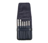 TEMU 6 piezas ARTSECRET Conjunto de pinceles de cerdas redondas, de metal pinceles sintéticos para acuarela, óleo, pintura acrílica, portátil con estuche de PU para viajes y dibujo