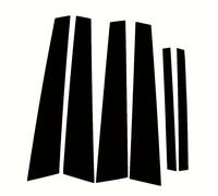 TEMU 6 piezas compatibles con BMW E46 Sedán de 4 puertas 1998-2004 Negro Brillante Posts Cubierta de Adorno Decorativa Lateral de Puerta Adhesivos de Adecuación para Añadir a la Rejilla de