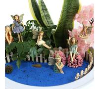 TEMU 6 piezas Conjunto de esculturas de de resina para jardín, estatuillas de en miniatura para macetas y césped al , decoración de jardín de de tema religioso, no requiere electricidad ni batería