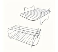TEMU 6 Piezas de Accesorios para Freidora de Aire de Cesta para DZ201, y Otras Freidoras de Aire de Zona de 8QT-10QT, Juego de Rejillas para Freidora de Aire - 2 Rejillas y 4 Brochetas