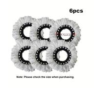 TEMU 6 Piezas de Cabezales de Repuesto para Fregona 360°, Redondos y Mágicos, Recambios de Microfibra, Accesorios para de Fregona con