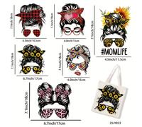 TEMU 6 Piezas de Calcomanías Térmicas DTF para Camisetas, Bolsas y Jeans - Decoración Lavable y Duradera con Accesorios Únicos para Ropa y Textil, Estilo Divertido, Gráficas de Calidad