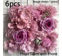 TEMU 6 piezas de Flores Artificiales para Boda 3D Decoración de Pared de 12.6in*12.6in - Panel Falsa para Escenario de Fiesta, Decoración de y Accesorios para Fotos, Adornos de Estudio Fotográfico
