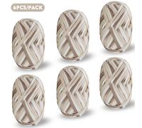 TEMU 6 piezas de hilo para tejer a , 100% poliéster, con un peso total de 600g. Ideal para hacer alfombras artesanales, cestas organizadoras, mantas, zapatillas, billeteros DIY y otras manualidades