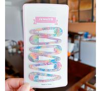 TEMU 6 Piezas de Horquillas Brillantes, Polvo Colorido y Reluciente, BB Glitter para Niñas, Espolvoreo de Polvo , Forma de Cebolla, Horquillas