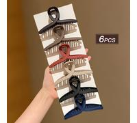 TEMU 6 Piezas de Horquillas Grandes Minimalistas para Mujer en Colores, Ideales para Peinados Diarios y Regalos