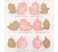 TEMU 6 Piezas de Moldes para Galletas Unicornio - Herramientas 3D en y Fondant para Hacer Presionadas DIY & Postres