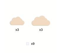 TEMU 6 piezas de pegatinas de pared decorativas, decoración reutilizable para habitaciones, sobre la cama, adornos de madera para el hogar y dormitorio