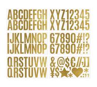 TEMU 6 piezas de pegatinas grandes de 2.5 pulgadas con , números y símbolos de lámina dorada, para bricolaje, buzón, aula, decoración de fiestas y de