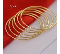 TEMU 6 Piezas de Pulseras Aro Estilo Versátil, Juego de Joyería Metálica para Adolescentes, Regalo Moderno