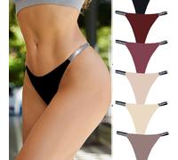 TEMU 6 piezas de tangas sexys de cintura con cinturones brillantes, ropa interior de mujer y cómoda