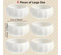 TEMU 6 piezas de tazones pequeños para postre soufflé de erizo, platos especiales con forma única: platillos salsa, chile, , , soya, mantequilla y al vapor; además decoraciones en mesa