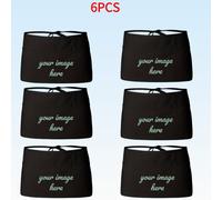 TEMU 6 Piezas Delantal de Chef y Camarero Personalizado con LOGO, Bolsillo Grande y Transpirable para Restaurante