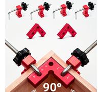 TEMU 6 piezas Juego de mordazas en mini, aleación de aluminio kit de fijación de L de , mordazas de bloqueo de cuadrado de trabajo de madera