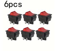 TEMU 6 piezas KCD4 Interruptores de barco de palanca 16A/20A AC 250V/125V Adecuados para automóvil motocicleta 2 posiciones Interruptores de palanca KCD4