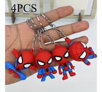 TEMU 6 Piezas Llavero de PVC Marvel Spider-Man - Regalo para San Valentín, Diseño de Dibujos Animados, Inspirado en el Hombre Araña, Duradero, Apto para Hombres y Mujeres