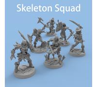 TEMU 6 Piezas Miniaturas Escuadrón Esqueleto DND Impresas en 3D Sin Pintar para , Halloween, Navidad, y Fiestas, Halloween y Navidad para Navidad, Año , San Valentín, de