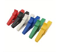 TEMU 6 Piezas Pinzas 55mm Conectores para Pruebas de Batería, Sondas para Cable de Multímetro y Conectores Banana 4mm, Pinzas