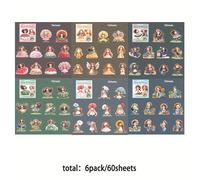 TEMU 6 piezas - Serie de historias de pegatinas con en arbustos de flores, uso individual, , reutilizables, para día, graduación, , Navidad, Halloween, Acción de Gracias, regalos de graduación