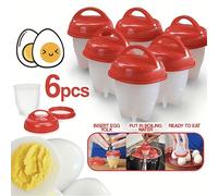 TEMU 6 recipientes para huevos revueltos - Antiadherentes, resistentes a altas temperaturas, para huevos duros perfectos, preparación fácil de desayuno sin