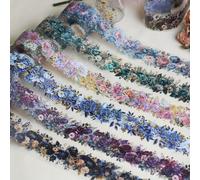 TEMU 6 Rollos de Cinta Adhesiva Transparente PET con Flores - Set Decorativo para Scrapbooking, Diarios y Collage