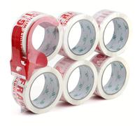 TEMU 6 Rollos de Cinta de Fragil PACK de Resistencia - Cinta de Embalaje Fuerte para , Embalaje Industrial y Uso en Oficina, que Mide 1.89 Pulgadas por 72 Yardas