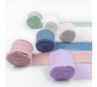 TEMU 6 Rollos de Cinta de Gasa a de 1.0 de Ancho X con Bordes de Borlas, Ideal para , Decoraciones y para Hacer .