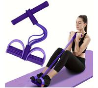 TEMU 6 Tubos y 4 Rosas Bandas de Resistencia Multifuncionales | Bandas de Resistencia de PVC para Yoga y Pedales para Ejercicios de Estiramiento Abdominal, Cintura, Brazos y Piernas