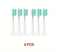 TEMU 6 unidades Adecuadas para cabezales de cepillo de dientes eléctrico Xiaomi /500/T700, cerdas suaves enlatadas al vacío con boquillas adecuadas.
