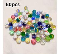 TEMU 60/120 piezas de cuentas decorativas de vidrio aleatorios - Bolas de vidrio surtidos para decoración de acuarios, manualidades y uso decorativo, material para manualidades