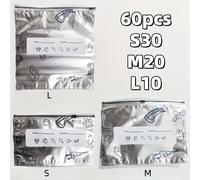 TEMU 60 Bolsas de Aluminio de Grado Alimenticio para Almacenar Alimentos | Tres Tamaños, Ideales para Organizar y Alimentos en Refrigeradores y Congeladores, Etiquetas para , Granos, Snacks, Carne