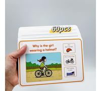 TEMU 60 Hojas de 120 Páginas con Tarjetas Temáticas: Vibrantes para Práctica de Fluidez, Domina en Inglés y Ejercicios Eficaces de Comunicación