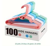 TEMU 60 perchas para bebés, perchas para niños, diseño apilable, ahorrador de , perchas duraderas de 11.4 pulgadas, adecuadas para ropa infantil y de bebé, perchas pequeñas para armarios