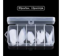 TEMU 60 Piezas de Almohadillas Reutilizables para Moldes, Plantillas Internas para Puntas de Uñas Francesas, Formas para Gel , Accesorios y Herramientas para Extensiones de Uñas