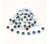 TEMU 60 piezas Ojos de muñeca de plástico mezclados, ojos planos de horror ovalados para DIY Animal, juguete de peluche, manualidades de costura y de osos de ventriloquía