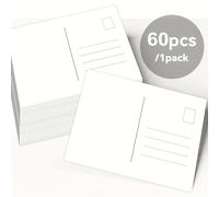 TEMU 60 tarjetas postales para tu diseño, cartulinas blancas de cartón para imprimir - Ideales para ocasiones como nacimientos, bautizos, y (tamaño DIN A6)